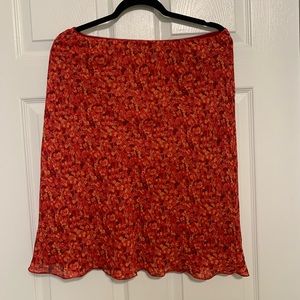 70s style floral print skirt